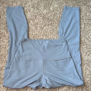 Blue Ribbed Leggings- Lululemon align high rise! Size 4 inseam is 23”